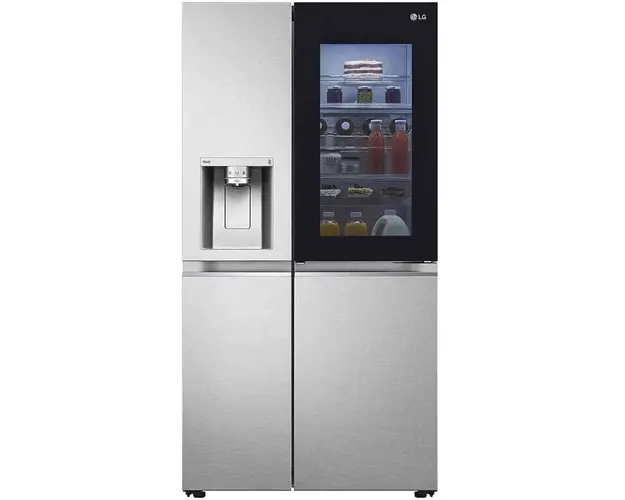 Side by side, LG, GSXV91MBAE, 635L, Clasa E, Total NoFrost, ThinQ, Argintiu