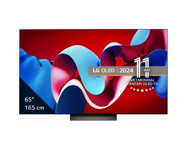 Televizor OLED LG evo 65C41LA, 164 cm, Smart, 4K Ultra HD, 100 Hz, Clasa F (Model 2024)