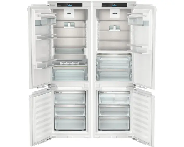 Combinatie side-by-side incorporabila Liebherr IXCC 5165, 500 L, No frost, Control electronic, Display, SuperCool, SuperFrost, IceMaker, Alb