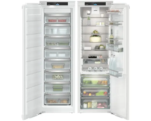 Combinatie side by side incorporabila Liebherr IXRF 5155, 509 L, No frost, Display TFT 2,4” color, ecran Touch &amp; Swipe, SuperCool, SuperFrost, BioFresh, Alb