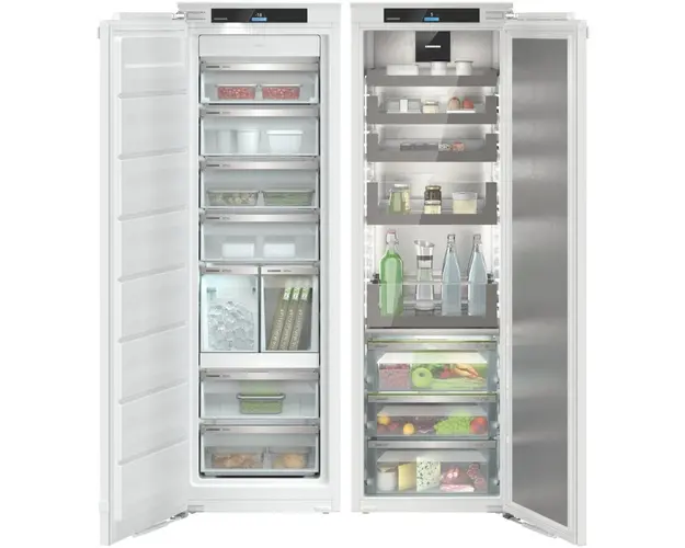 Combinatie side by side incorporabila Liebherr IXRF 5175, 510 L, No Frost, Display TFT 2,4” color, ecran Touch &amp; Swipe, SuperFrost, BioFresh, IceMaker, Alb