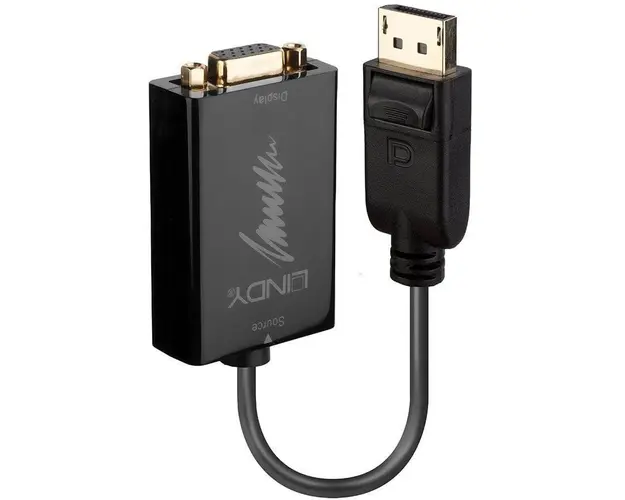 Adaptor Activ Lindy LY-41006, DisplayPort to VGA, negru