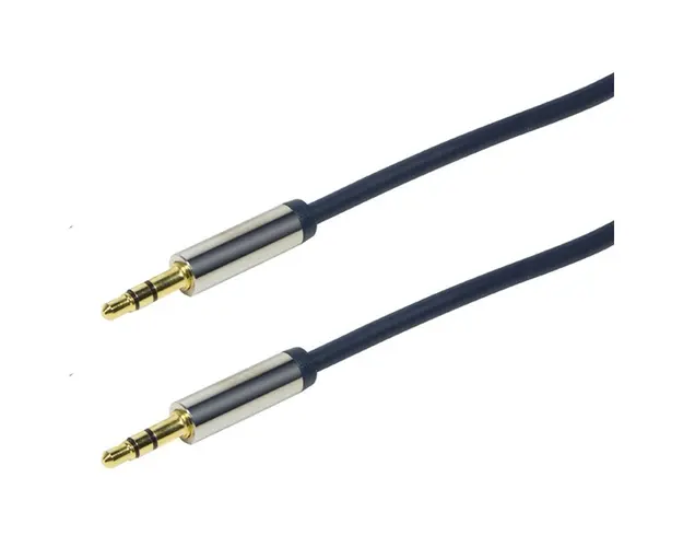 Cablu audio Jack 3,5 mm 0,3m albastru