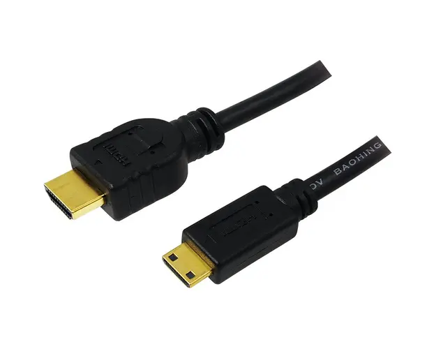 Cablu video adaptor HDMI (T) la Mini-HDMI (Type C)(T), 1.5m, conectori auriti, rezolutie maxima 4K DCI (4096 x 2160) la 60 Hz, negru