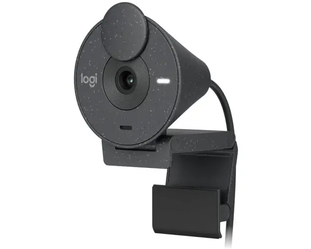 Camera web Logitech Brio 300, Full HD 1080p, RightLight 2, 70 FoV, USB-C, Privacy - Graphite