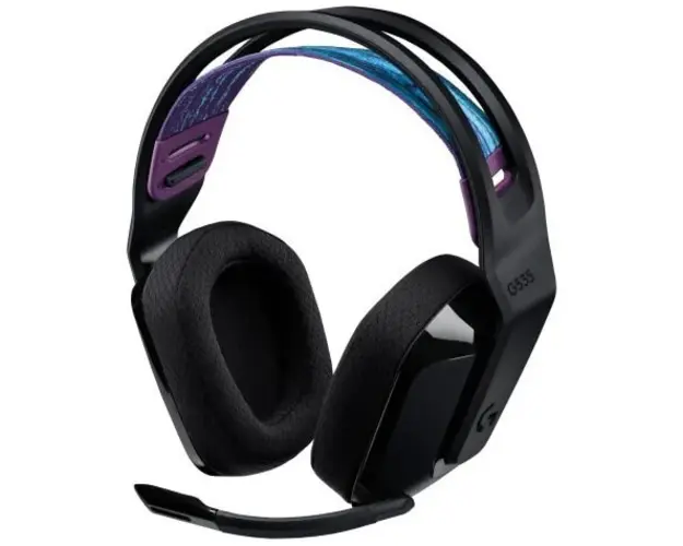 Casti gaming Logitech G535 Lightspeed, Wireless, Negru