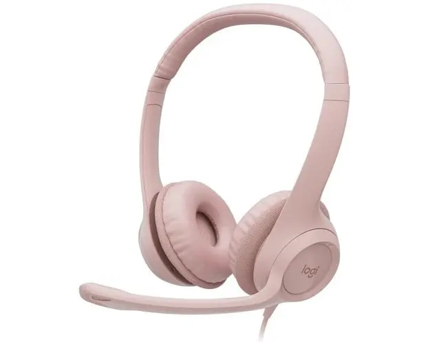 Casti Logitech H390, USB, Rose