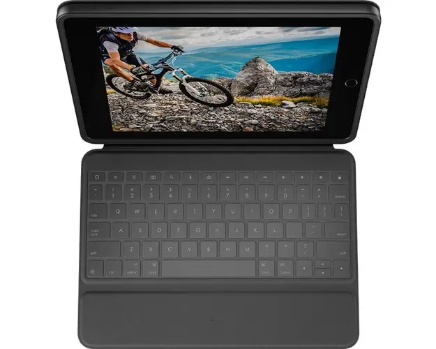 Husa cu tastatura Logitech Rugged Folio 920-009319 pentru iPad 10.2 gen7 Negru