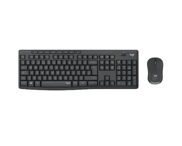 Kit wireless tastatura si mouse MK295 Silent, US layout, Graphite