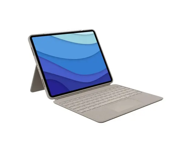 Husa protectie Logitech Folio Touch Sand pentru iPad Pro 12-9 inch (5th and 6th gen) - Sand - US
