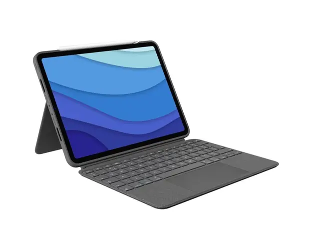 Logitech Combo Touch for iPad Pro 11-inch (1st, 2nd, 3rd and 4th gen) - Grey - UK