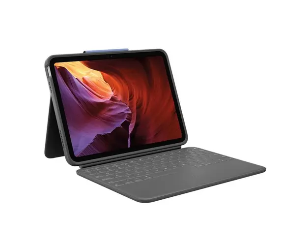 Logitech Rugged Folio for iPad (10th gen) - Oxford Grey - US