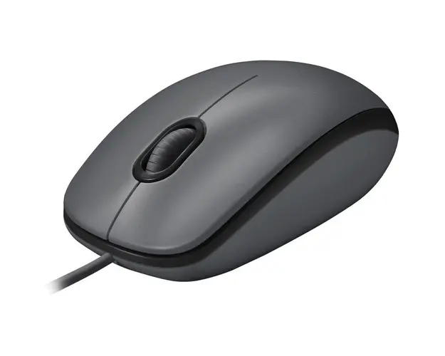 Mouse cu fir, Logitech, M100, Negru