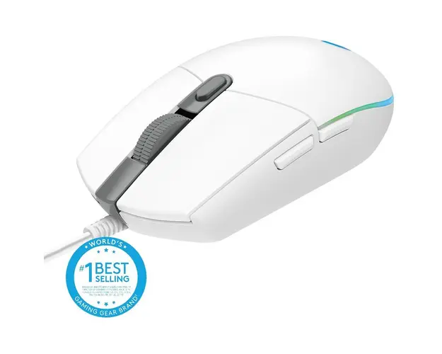 Mouse gaming Logitech G102 Lightsync, 8000 dpi, RGB, Alb