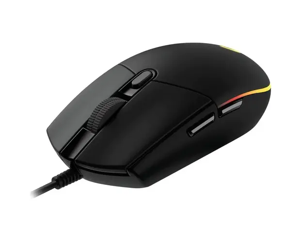 Mouse gaming Logitech G203, iluminare RGB LightSync, Negru