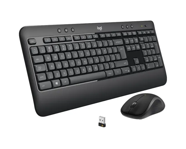 Mouse si tastatura, Logitech, MK540 Advanced, Wireless, Distributie maghiara, Negru
