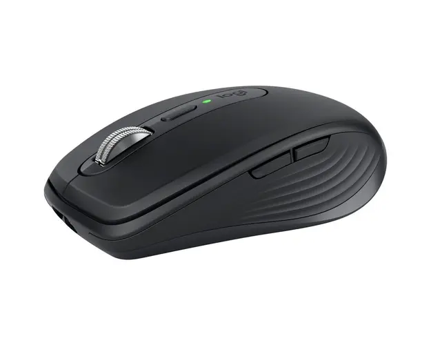 Mouse wireless Logitech MX Anywhere 3S, 2.4GHz&amp;Bluetooth, Silent, Scroll MagSpeed, Multidevice, USB-C, Negru Grafit