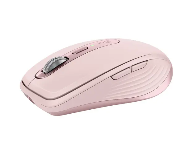 Mouse wireless Logitech MX Anywhere 3S, 2.4GHz&amp;Bluetooth, Silent, Scroll MagSpeed, Multidevice, USB-C, Rose