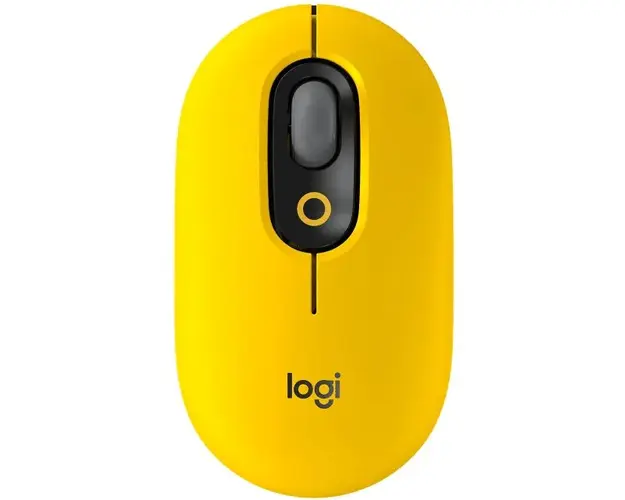Mouse wireless Logitech Pop Blast, Ambidextru, Galben