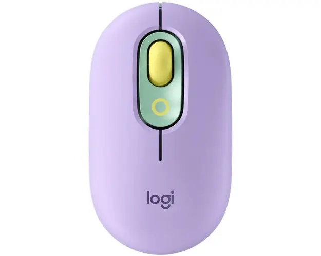 Mouse wireless Logitech Pop Daydream, Ambidextru, Mov/Verde