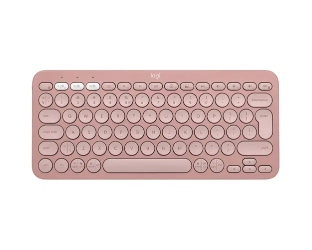 Tastatura Bluetooth Logitech Pebble Keys 2 K380s, Multi-Device, Tonal Rose