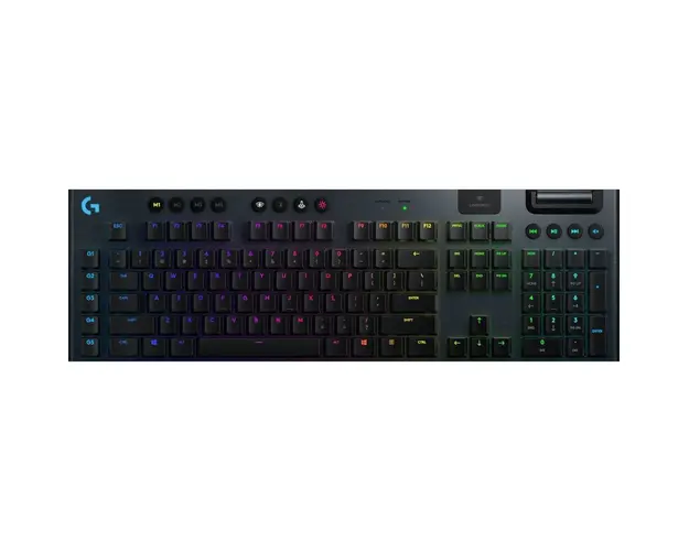 Tastatura mecanica gaming Logitech G915, Ultraslim, Lightspeed Wireless, Lightsync RGB, Switch Tactil