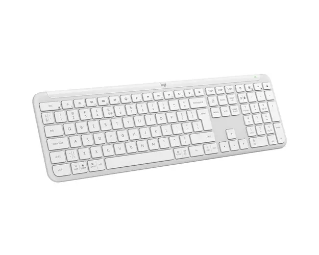 Tastatura wireless Logitech Signature Slim K950, 2.4GHz&amp;Bluetooh, Alb