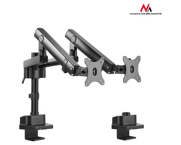 Desk holder 2 LED screens 17-32 '' 2x8kg, vesa 75x75, 100x100, MC-812
