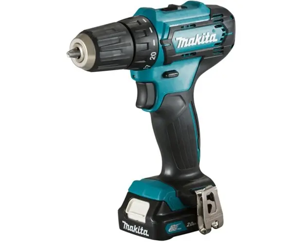 Masina de gaurit si insurubat (bormasina) cu 2 acumulatori Makita DF333DSAE,12 V, 1700 RPM, 30/14 Nm, 21 mm diametru maxim de gaurire