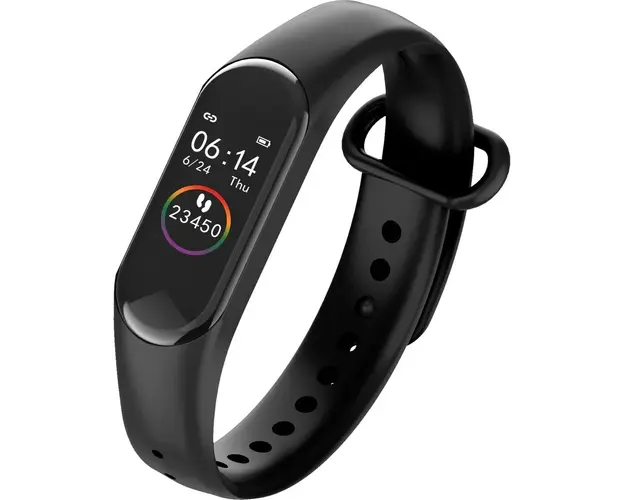 Bratara fitness MaxCom FW20 Soft, bratara silicon - Negru