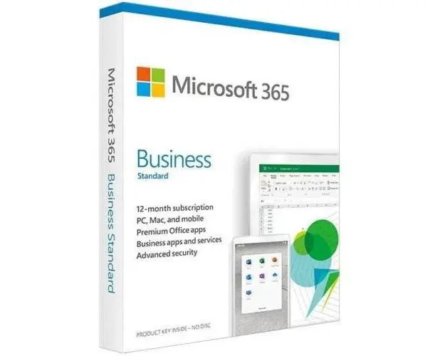 Office 365 Business Standard 64-bit, Engleza, Subscriptie 1 An, 1 Utilizator, Medialess Retail