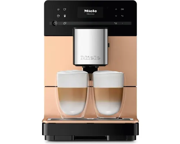 Aparat de cafea espresso automat, Miele, CM 5510, Silence PearlFinish, 15 bar, 1.3l, Functie OneTouch for Two, AromaticSystem, Rose