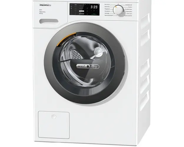 Masina de spalat rufe cu uscator Miele WTD160WCS, Spalare 8 kg, Uscare 5 kg, 1600 rpm, Clasa A, TwinDos, QuickPower, Alb