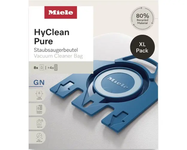 Pachet 8 saci aspirator Miele HyClean Pure GN, 8 saci, 2 filtre motor, 2 filtre evacuare
