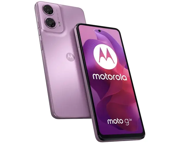 Telefon mobil Motorola Moto g24, Dual SIM, 4GB RAM, 128GB, Pink Lavender