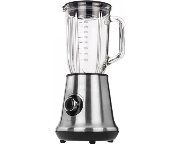 Blender MPM MBL-15M, 1.5 l, 450W, lama din otel inoxidabil, 2 trepte de viteza, functie PULS, 2 sticle 600 ml, negru