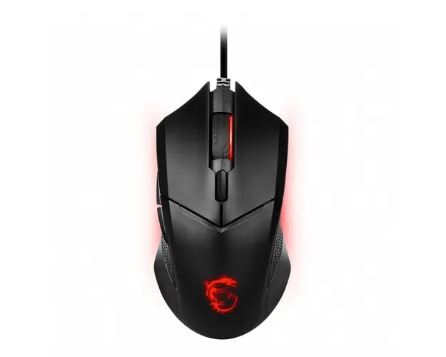 Mouse gaming, MSI, Clutch GM08, Cu design simetric, Cu fir, Negru