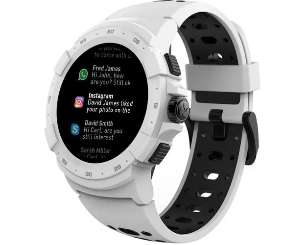 Smartwatch MyKronoz ZeSport 2 GPS, Optica HR, Alb/Negru