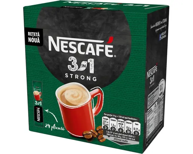 Cafea solubila Nescafe 3in1 Strong 24x14g