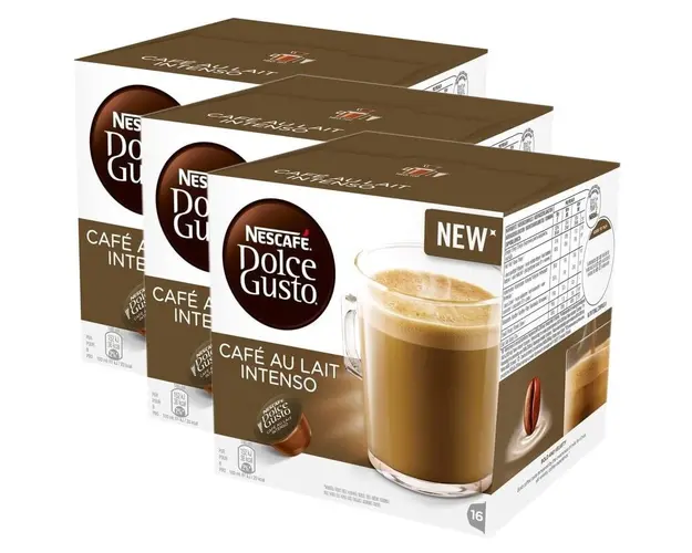 Set 3 x Capsule Nescafé Dolce Gusto Café Au Lait Intenso, 48 capsule, 480g