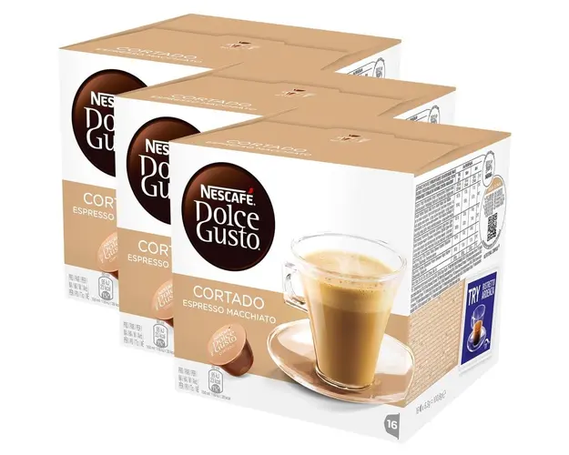 Set 3 x Capsule Nescafé Dolce Gusto Cortado Espresso Macchiato, 48 capsule, 302.4g
