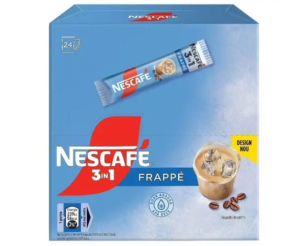 Pachet Nescafe 3 in 1 Frappe, 24 plicuri x 15 gr