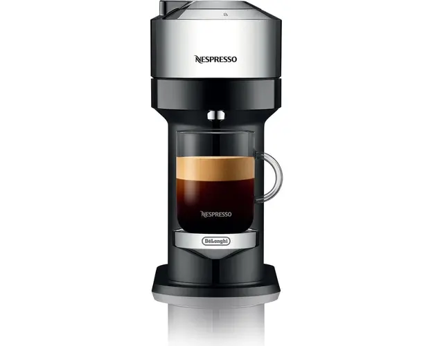 Espressor Nespresso by De’Longhi ENV120.C Vertuo Next Deluxe Chrome, 1500W, extractie prin centrifuzie, conectare la telefon, 1.1 l, crom/ argintiu