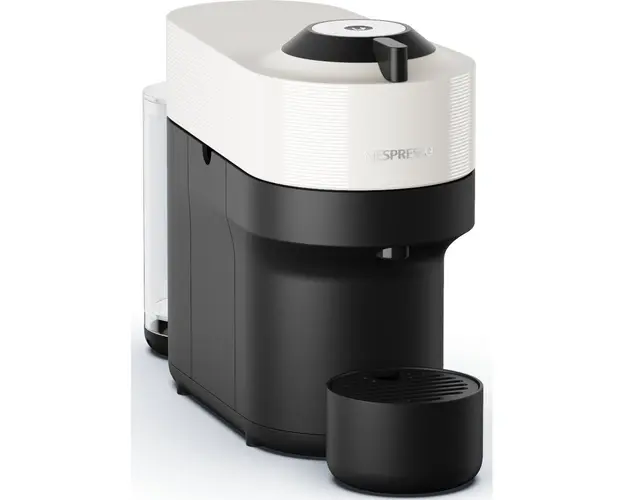 Espressor Nespresso by Krups Vertuo Pop XN920110, 1500W, tehnologie de extractie Centrifuzie, 4 retete de cafea, 0.56 l, alb