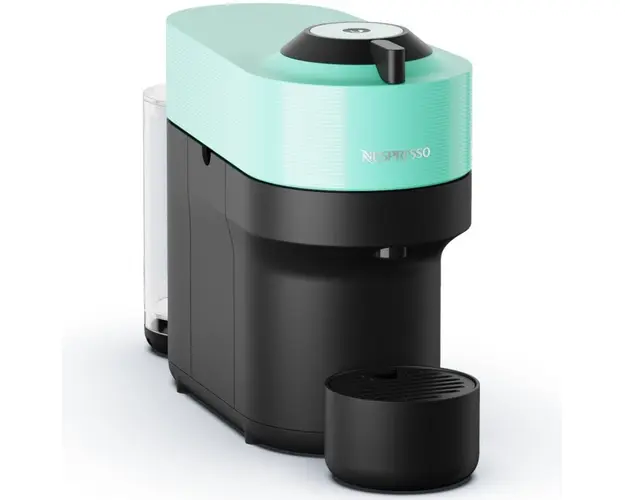 Espressor Nespresso by Krups Vertuo Pop XN920410, 1500W, Tehnologie de extractie Centrifuzie, 4 retete de cafea, 0.56L, agua mint