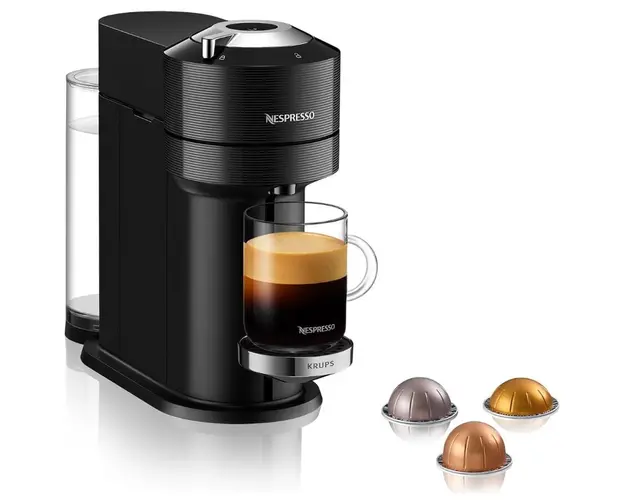 Espressor Nespresso Krups Vertuo Next Premium XN910810, 1500W, Centrifusion™, Conectare la telefon, 1.1L, Negru + set capsule degustare