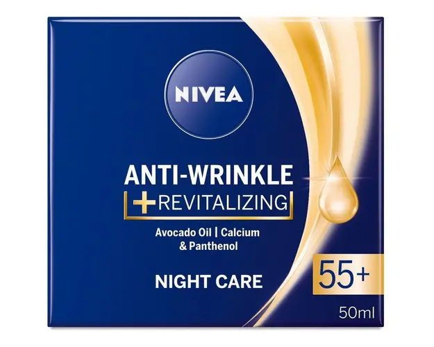 Nivea, crema anti-rid de noapte + Revitalizare: 55+