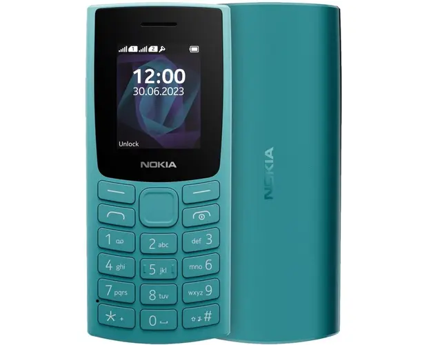 Telefon mobil Dual SIM Nokia 105 (2023), Cyan