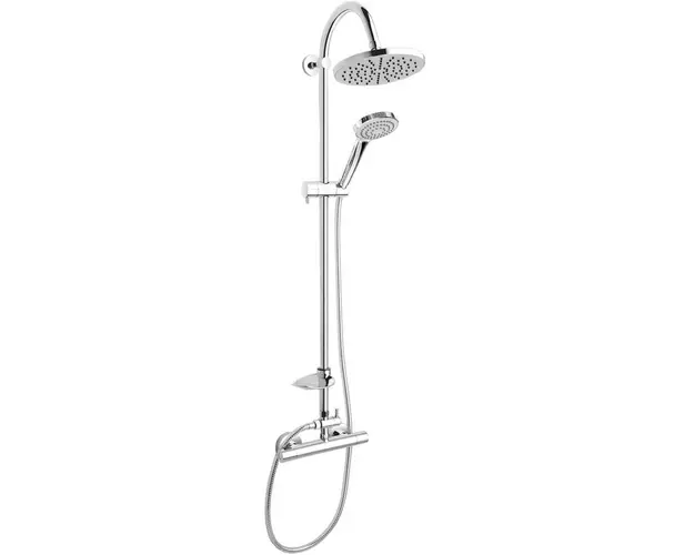 Sistem de dus Novaservis Trinity TRM7, baterie termostat dus, set dus cu bara si para dus, crom