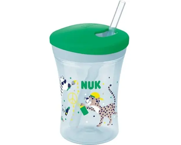 Cana NUK Action 10255599, 12 luni+, 230ml, albastru-verde